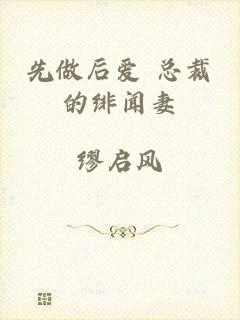 先做后爱 总裁的绯闻妻